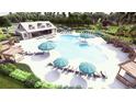 Resort style pool with lounge chairs, umbrellas, and covered outdoor areas at 213 Terrace View Dr, Summerville, SC 29486