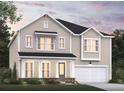 Charming two-story home with neutral siding, a black roof, and an attached two-car garage at 455 White Magnolia St, Moncks Corner, SC 29461