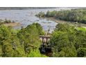 Stunning aerial view of a waterfront property surrounded by lush greenery and serene water views at 478 Commonwealth Rd, Mount Pleasant, SC 29466