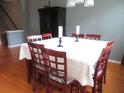 Cozy dining area with a square table, chairs, and dark wooden accents at 9163 Parlor Dr, Ladson, SC 29456