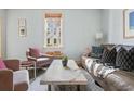 Inviting living room with plush seating, natural light, and a decorative marble coffee table at 162 Spring St # A, Charleston, SC 29403