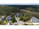 An aerial view of a neighborhood with mature trees surrounding beautiful homes at 3547 Holmgren St, Mount Pleasant, SC 29466
