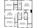 Second floor plan showcasing four bedrooms, two bathrooms, and laundry room at 4163 Rising Tide Dr, Summerville, SC 29485