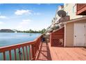 Water view from the home's deck, featuring wooden railings and providing a scenic outdoor space at 4735 Arco Ln, North Charleston, SC 29418