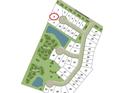 Community map highlighting lot number eight, surrounded by green spaces and wetlands at 6209 Portsman Ln, Summerville, SC 29485