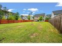 Expansive backyard enclosed by a wooden fence, perfect for outdoor activities at 153 Caleb Ct, Ladson, SC 29456