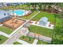 A bird's eye view of amazing community amenities including a pool, play ground and community garden at 1652 Siloh Ln # 474, Mount Pleasant, SC 29466