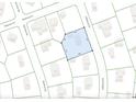 Plat map illustrating the property boundaries with highlighted lot dimensions and surrounding streets at 1012 Cliffwood Dr, Mount Pleasant, SC 29464