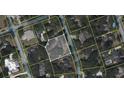 Aerial view of the property lines highlighting the dimensions of the lot at 1012 Cliffwood Dr, Mount Pleasant, SC 29464