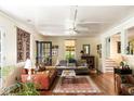 Spacious living room features hardwood floors, ceiling fan, and comfortable seating at 2808 Ion Ave, Sullivans Island, SC 29482