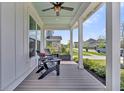 Cozy front porch with comfortable seating and view of a friendly neighborhood at 116 Backhurst Dr, Summerville, SC 29486