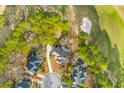 An aerial view showcases the property's location, mature trees, and proximity to a golf course at 1164 Out Of Bounds Dr, Summerville, SC 29485