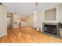 Spacious living room features hardwood floors and is open to the kitchen at 700 Daniel Ellis Dr # 4104, Charleston, SC 29412