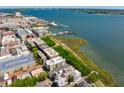 Breathtaking aerial view of Charleston's waterfront featuring the harbor, bridges, and cityscape at 8 Prioleau St # Th A, Charleston, SC 29401