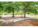 Lush green front lawn featuring mature trees, offering shade and curb appeal to the property at 9887 Midview Dr, Ladson, SC 29456