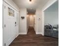 Inviting foyer featuring hardwood floors and a stylish front door at 103 Winston Way, Goose Creek, SC 29445
