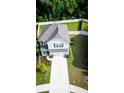 An aerial view of a well-maintained property with a spacious backyard, and a white fence at 3952 Treebranch Cir Cir, Mount Pleasant, SC 29429