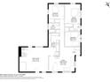 Detailed floor plan of the home's layout, showing room dimensions and the arrangement of the living spaces at 809 N Magnolia St, Summerville, SC 29483