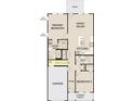 Layout featuring a primary bedroom, a Gathering room, a modern kitchen, and a two car garage at 855 Descartes St, Summerville, SC 29486