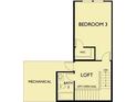 Upstairs floorplan with an additional bedroom, bathroom, and loft area at 857 Descartes St, Summerville, SC 29486