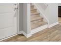 A welcoming entryway showcases neutral paint, attractive floors, and a staircase leading upstairs at 116 Bright Meadow Rd, Summerville, SC 29483