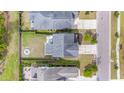 Aerial view of the home's backyard showcasing a green lawn and privacy fencing at 209 Palmetto Walk Dr, Summerville, SC 29486