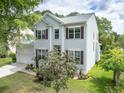 Inviting two-story home featuring light siding, dark shutters, well-maintained lawn, and an attached two-car garage at 2132 Summerwood Dr, Mount Pleasant, SC 29466