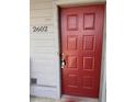 Inviting condo front door with fresh paint and new lockbox at 2602 Hidden Gove Dr # 2602, Moncks Corner, SC 29461
