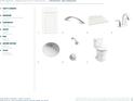 Designer bathroom with cabinets, hardware, countertop, faucet, sink, shower fixture, and toilet at 302 Chapman Cir, Goose Creek, SC 29445