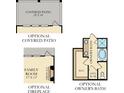 Optional covered patio, owner's bath, and fireplace configurations in floor plan layout at 111 Moscato Ln, Summerville, SC 29485