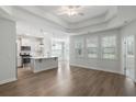 Bright, open-concept kitchen with stainless steel appliances and a center island at 603 Yellow Leaf Ln, Summerville, SC 29486