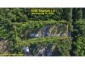 Aerial view of property at 1044 Towhee Ln in McClellanville, SC, with approximate boundaries at 1044 Towhee Ln, McClellanville, SC 29458