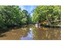 Scenic waterfront with a private dock, offering serene water views and boating access amid lush greenery at 418 Lakeview Dr, Summerville, SC 29485