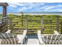 Enjoy the ocean view from this beautiful deck and relax on the comfortable seating at 4319 Sea Forest Dr, Kiawah Island, SC 29455