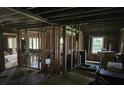 Unfinished living room showcasing exposed beams, natural light from windows, and an open layout ready for renovation at 436 W Butternut Rd, Summerville, SC 29483