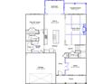 Layout shows first floor featuring flex space, eat-in kitchen, Gathering room, and garage with entry at 142 Seaton St, Summerville, SC 29486