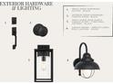 Exterior hardware and lighting fixtures in black, including front door, garage, and porch lights at 217 Clearpath Dr, Summerville, SC 29486