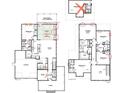 Detailed floor plan showcasing the layout of the first and second floor including all bedrooms, bathrooms and living spaces at 217 Clearpath Dr, Summerville, SC 29486