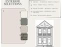 Exterior paint colors and materials selected for the home's siding, trim, and roof at 708 Rumbling Leaf Ln, Summerville, SC 29486
