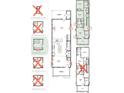Detailed floorplan showcasing the layout of the home, including the kitchen, Gathering room, and bedrooms at 708 Rumbling Leaf Ln, Summerville, SC 29486