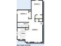 Floor plan showcasing the second floor layout, featuring bedrooms, a bathroom, and a retreat area at 1159 Reserve Ln, Awendaw, SC 29429