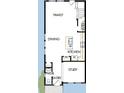 Floor plan of first floor including study, powder room, open kitchen, dining, and Gathering room at 213 Clearpath Dr, Summerville, SC 29486