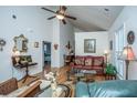 Spacious living room featuring hardwood floors, vaulted ceilings and natural lighting at 320 Foxglove Ave, Summerville, SC 29483