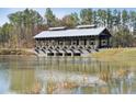 Scenic view of a wooden structure over a pond, surrounded by lush greenery at 1013 Sagegrass St, Summerville, SC 29485