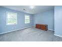 Bedroom with carpet, two windows and a wooden cabinet at 312 Piney Grove Rd, Cross, SC 29436