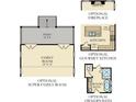 Floor plan option highlighting optional gourmet kitchen, super Gathering room, and owner's bath at 774 Clay Field Trl, Summerville, SC 29485