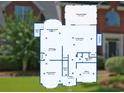Detailed floor plan of a home's first floor, outlining the layout of various rooms and dimensions at 322 Clubview Rd, Summerville, SC 29485