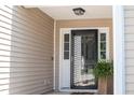 Inviting front entrance featuring a glass storm door and decorative plant at 1315 Palm Cove Dr, Charleston, SC 29492
