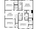Second story floor plan showcasing 4 beds, 3 baths, laundry room, and flex space at 4111 Rising Tide Dr, Summerville, SC 29485