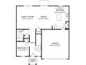 Layout showing kitchen, dining, Gathering room, bedroom, bath and garage dimensions at 4111 Rising Tide Dr, Summerville, SC 29485